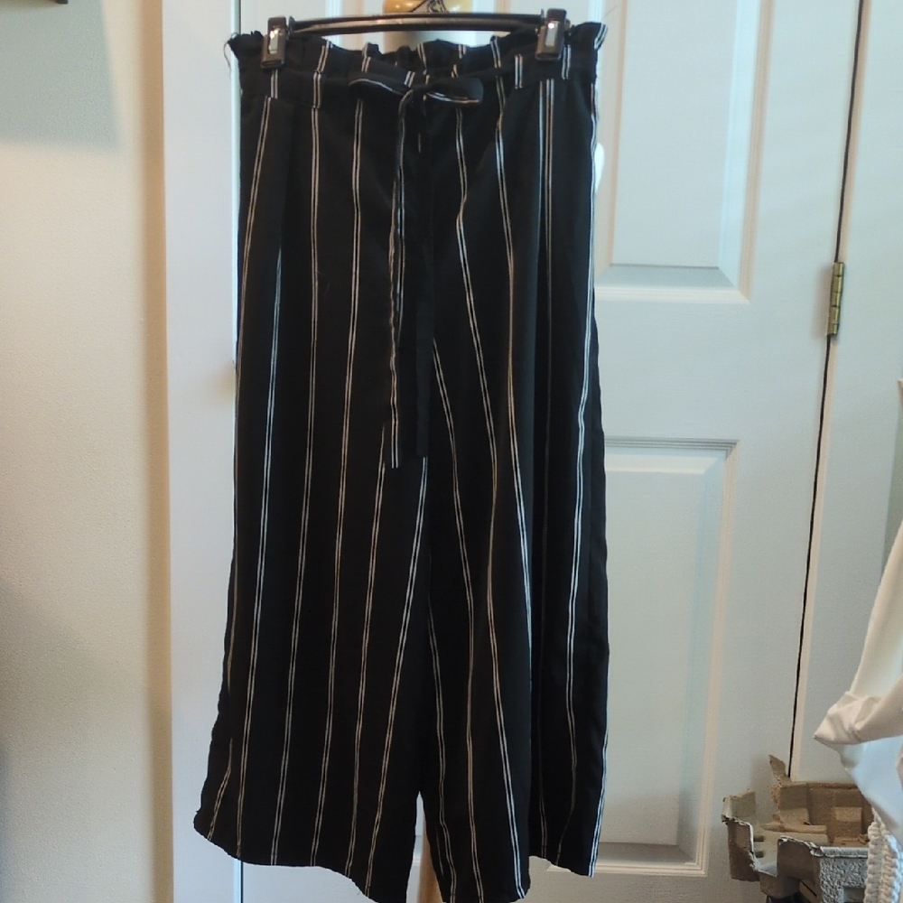 Sienna Sky Black and White Striped Pants